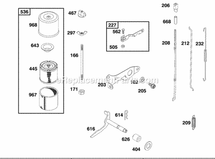 Page B Diagram and Parts List for 32K437-0112-01  Briggs and Stratton Engine